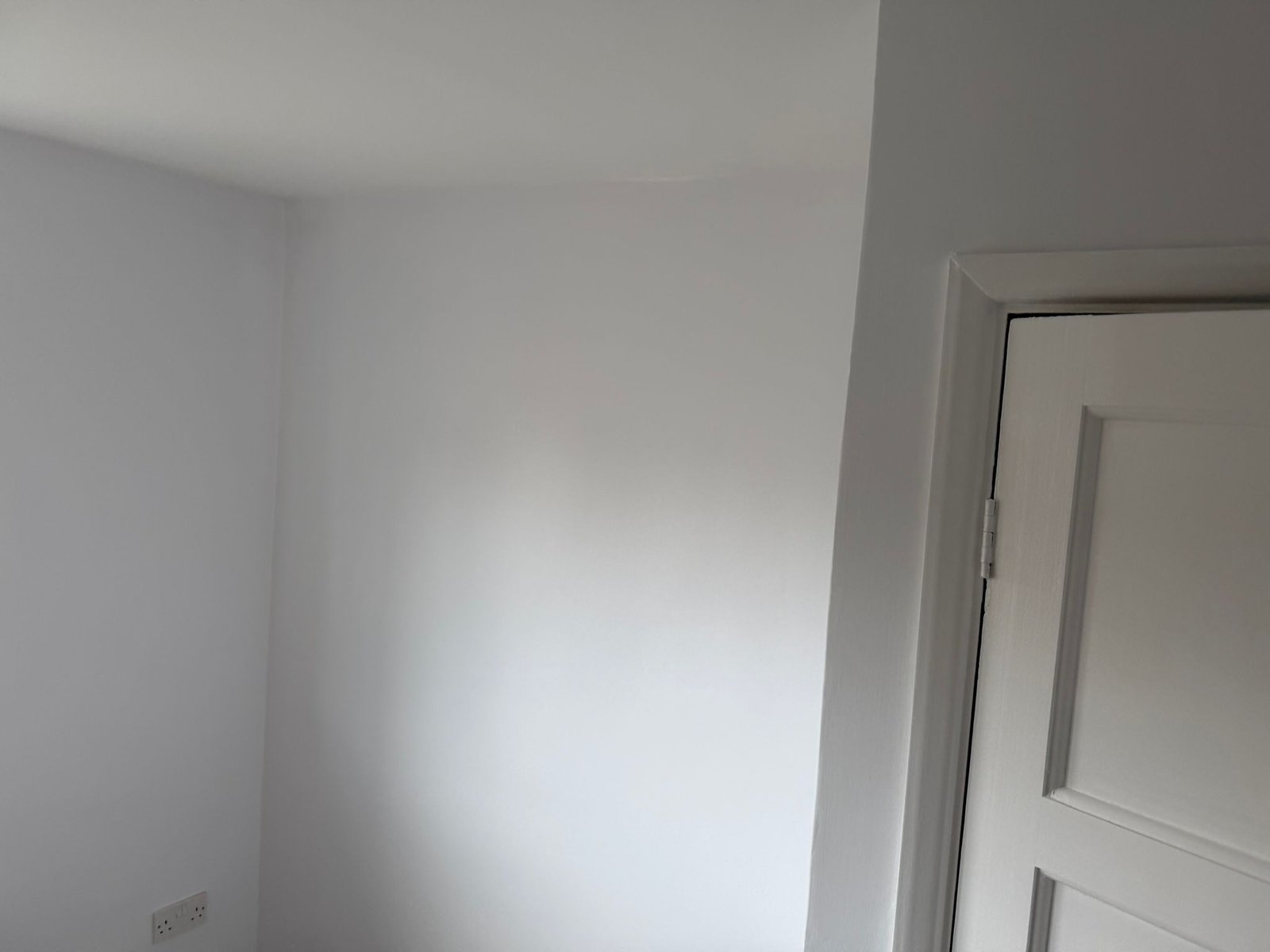 Finished ceiling and walls after painting