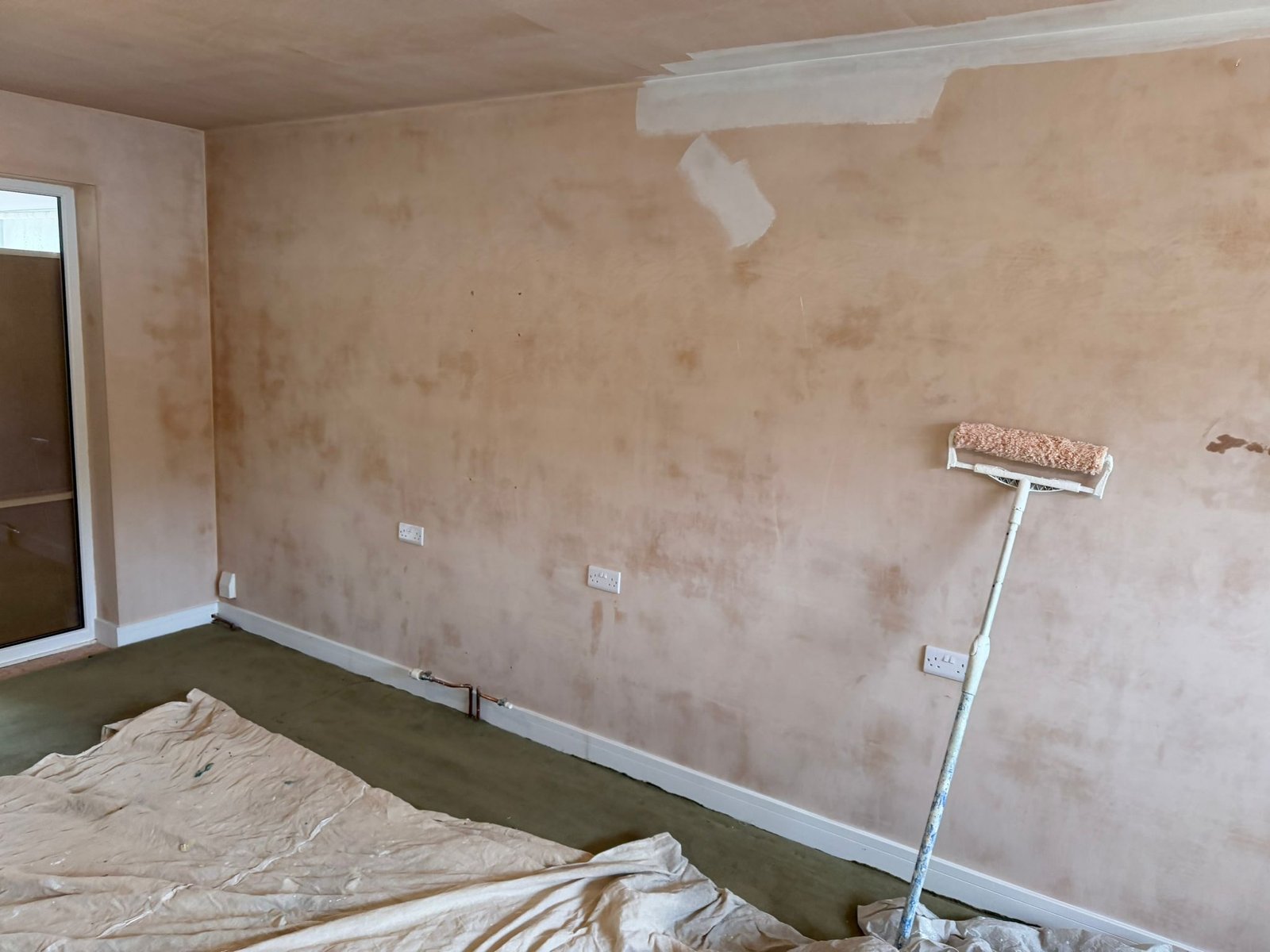 Walls prepared for decoration prior to painting